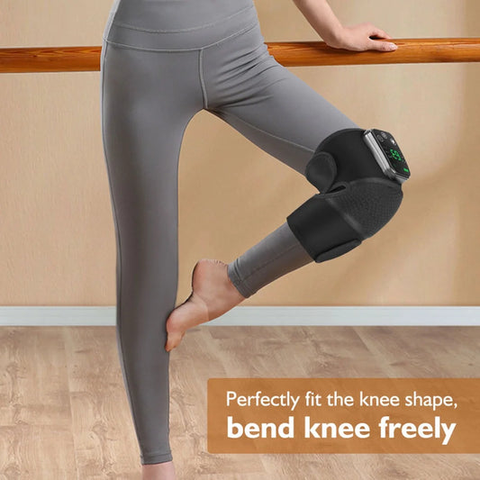 Heated Knee Massager Rechargeable Heated Knee Brace, Leg Shoulder Pain Relief for Women Men